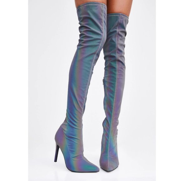 Poster Grl Reflective Thigh High Boots - Picture 3 of 4